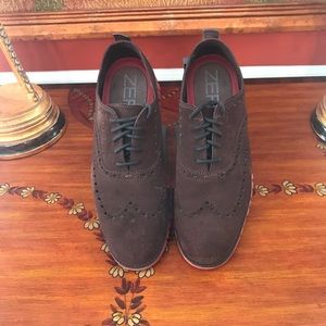 Cole Haan Men’s Zerogrand Wingtip Oxford Size 8 Brown Suede